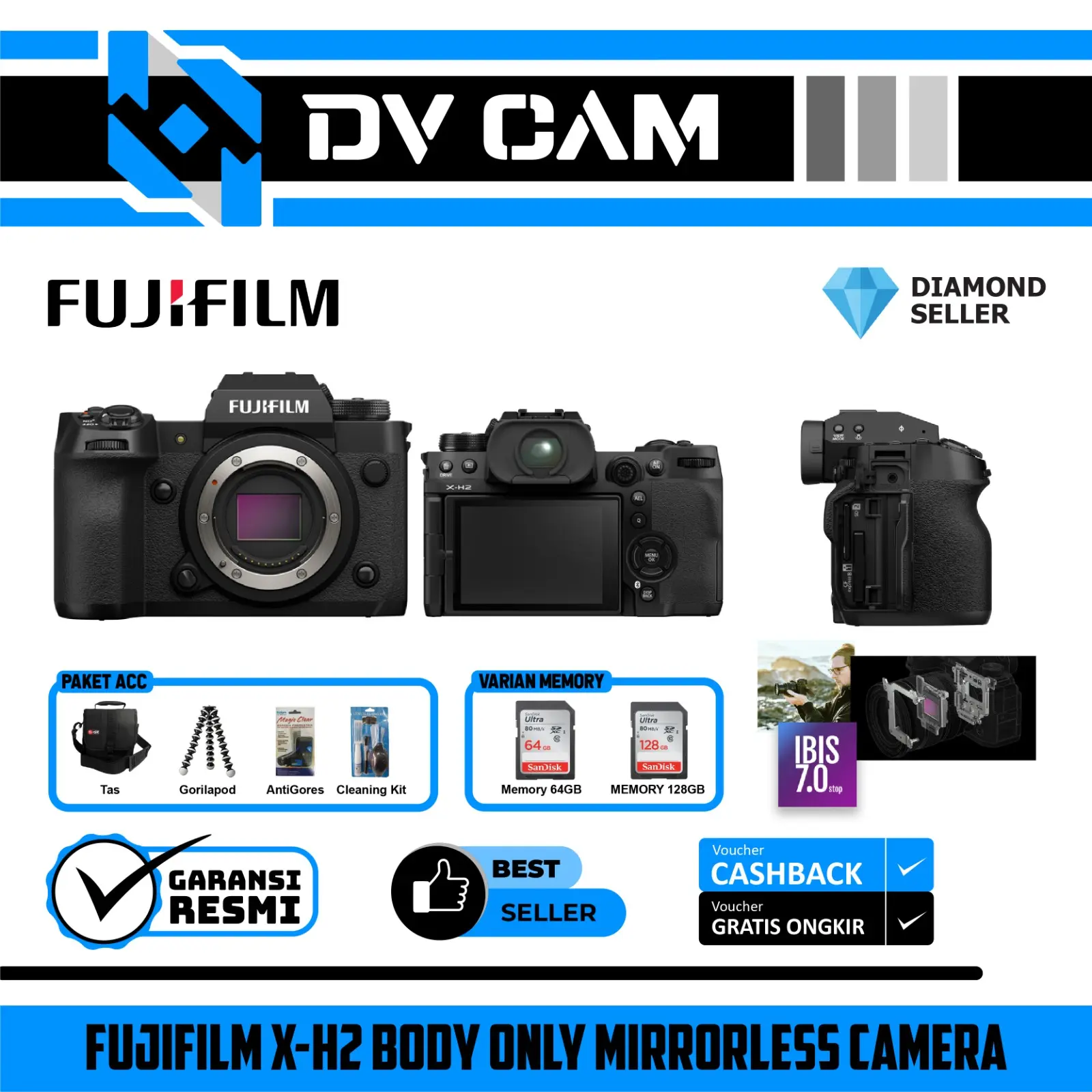 Fujifilm X-H2 Body Only Mirrorless Camera Fuji XH2 XH 2