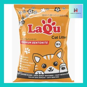 Hard_ 12 Liter Laqu-Pasir Kucing Gumpal Wangi-Sudah Diolah _