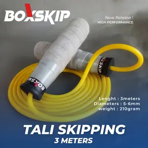tali skipping kayu jump speed rope pvc skiping lompat tali GTO