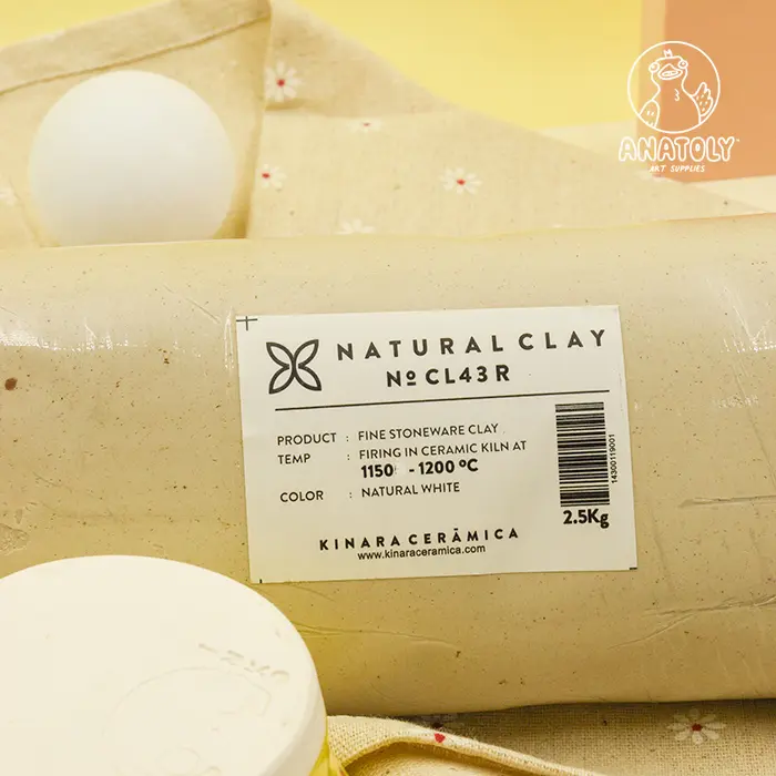 Natural White Clay (Ivory) Pottery / Ceramic Clay Type CL43R Net 2.5kg