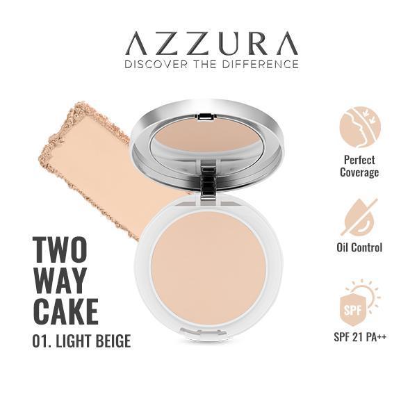 Gambar Azzura Two Way Cake Bedak All Day Matte Finish Light Beige 01 dari Wings Indonesia Kab. Bekasi Tokopedia
