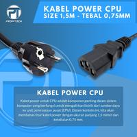 Gambar Proff Tech Kabel Power CPU 1.5 Meter 0.75mm High Quality untuk PC PSU UPS Rice Cooker Tebal 0.75mm Jack EU C13- Komputer dari ProffTech Indonesia Kota Administrasi Jakarta Pusat 5 Tokopedia