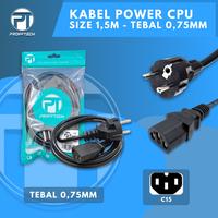 Gambar Proff Tech Kabel Power CPU 1.5 Meter 0.75mm High Quality untuk PC PSU UPS Rice Cooker Tebal 0.75mm Jack EU C13- Komputer dari ProffTech Indonesia Kota Administrasi Jakarta Pusat 3 Tokopedia