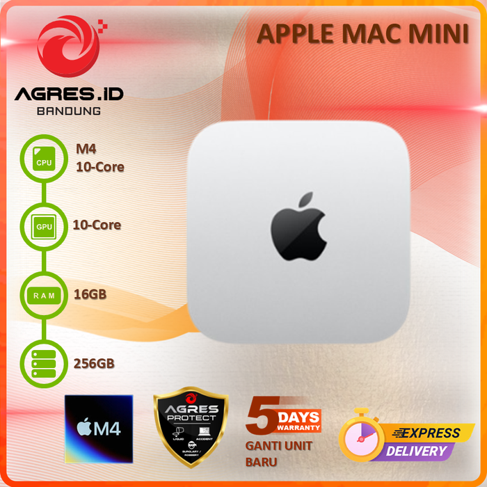 Promo Apple MAC Mini M4 10C GPU 16Gb 256Gb/512Gb 10C CPU - 256GB Cicil ...
