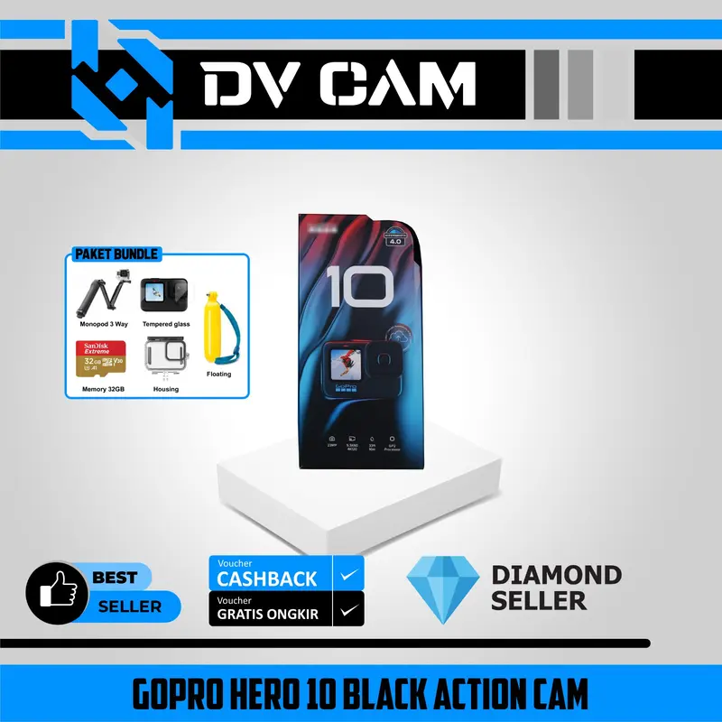 GoPro Hero 10 Black / Go Pro Hero10 Black / GoPro Hero10 PAKET KUMPLIT 0