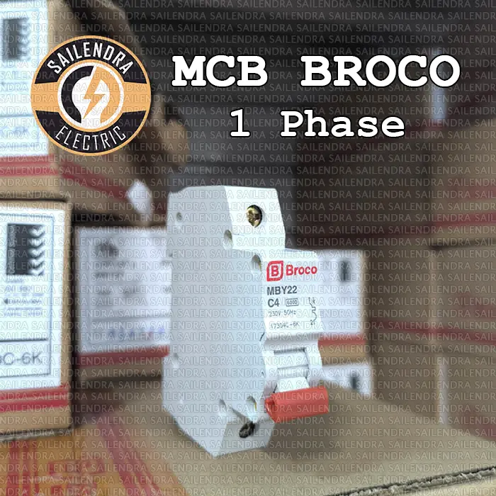 BROCO MCB 1Phase 1P 2A 4A 6A 10A 16A 20A 25A 32A 40A - Pemutus Arus Listrik 1P Miniature Circuit Breaker