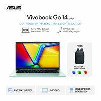 Gambar Asus Vivobook Go 14 E1404FA VIPS [R5-7520U|SSD 512GB|Win11|OHS21+365] - Black, 8GB dari megacom.id Kota Administrasi Jakarta Pusat 1 Tokopedia