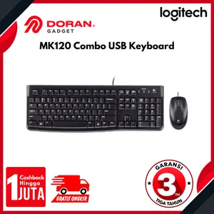 Logitech Combo Keyboard dan Mouse Termurah MK120 | Keyboard logitech