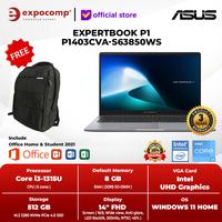 Gambar ASUS EXPERTBOOK P1 P1403CVA-S63850WS INTEL CORE i3-1315U 8GB 512GB WIN 11 + OHS 2O21 - NON BUNDLE, TETAP 8GB dari Expocomp Kota Surabaya 1 Tokopedia