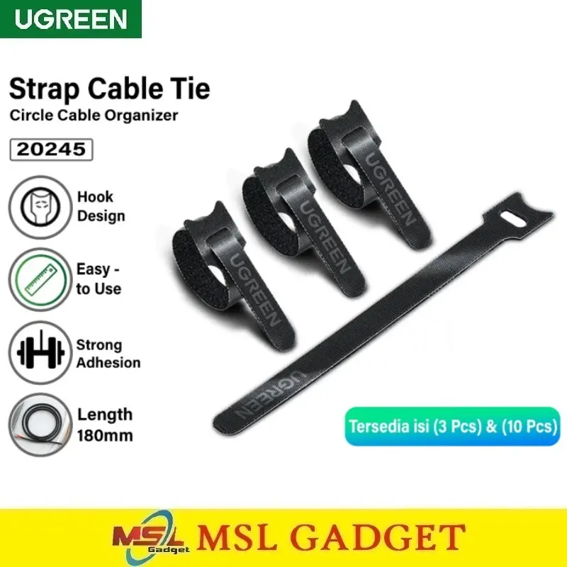 UGREEN Cable Winder Cable Strap Pengikat Perekat Kabel Organizer