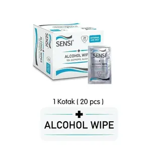 Sensi Alkohol wipes 70% Box Isi 20lembar