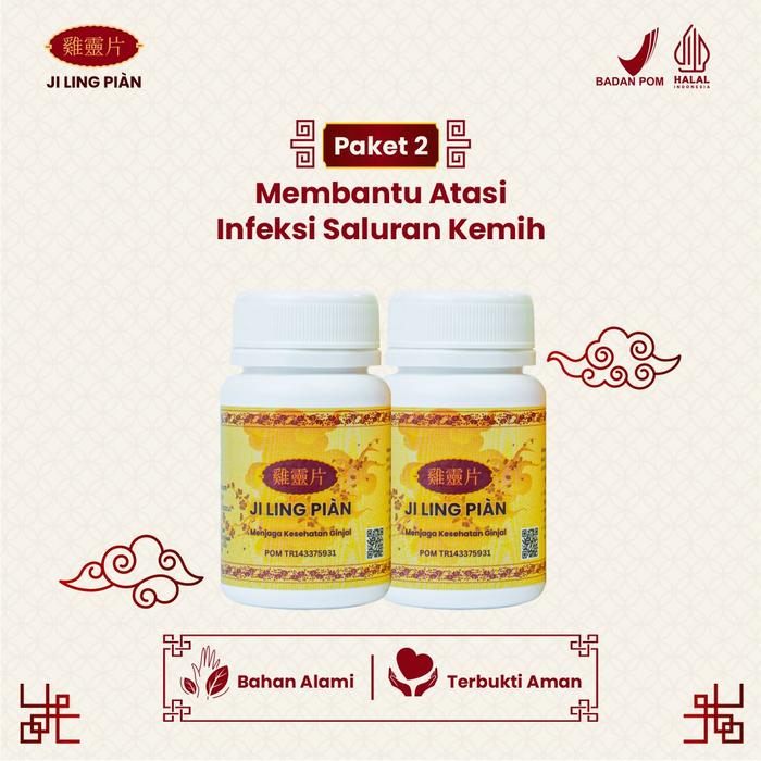 Gambar JI LING PIAN Paket isi 2 Obat Batu Ginjal Herbal Infeksi Saluran Kemih dan Kencing Berbusa dari Ji Ling Pian Kota Depok Tokopedia
