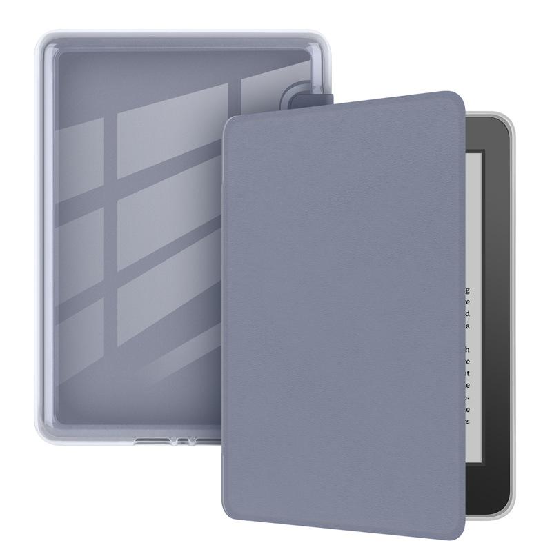 Kindle 2024 Paperwhite Gen 12th & Basic Cover Case Denim Fabric Leather Both Sides & Transparent