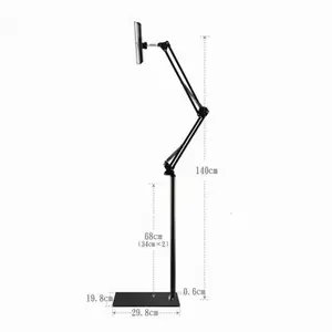 Tercepat Lazypod Lantai Arm Stand Mount Holder Floor Tablet HP Bracket Ipad Pro Terviral