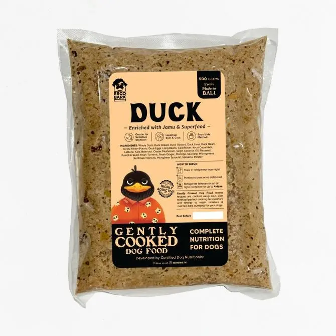 Escobark Gently Cooked Dog Food Duck Makanan Anjing Cook Food Ready