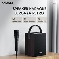 Gambar VIVAN VS35 WOOD KAYU RETRO STYLE KARAOKE SPEAKER BLUETOOTH WITH MICROPHONE TWS SUPPORT USB AUX MICRO SD dari btgcom Kota Denpasar 3 Tokopedia