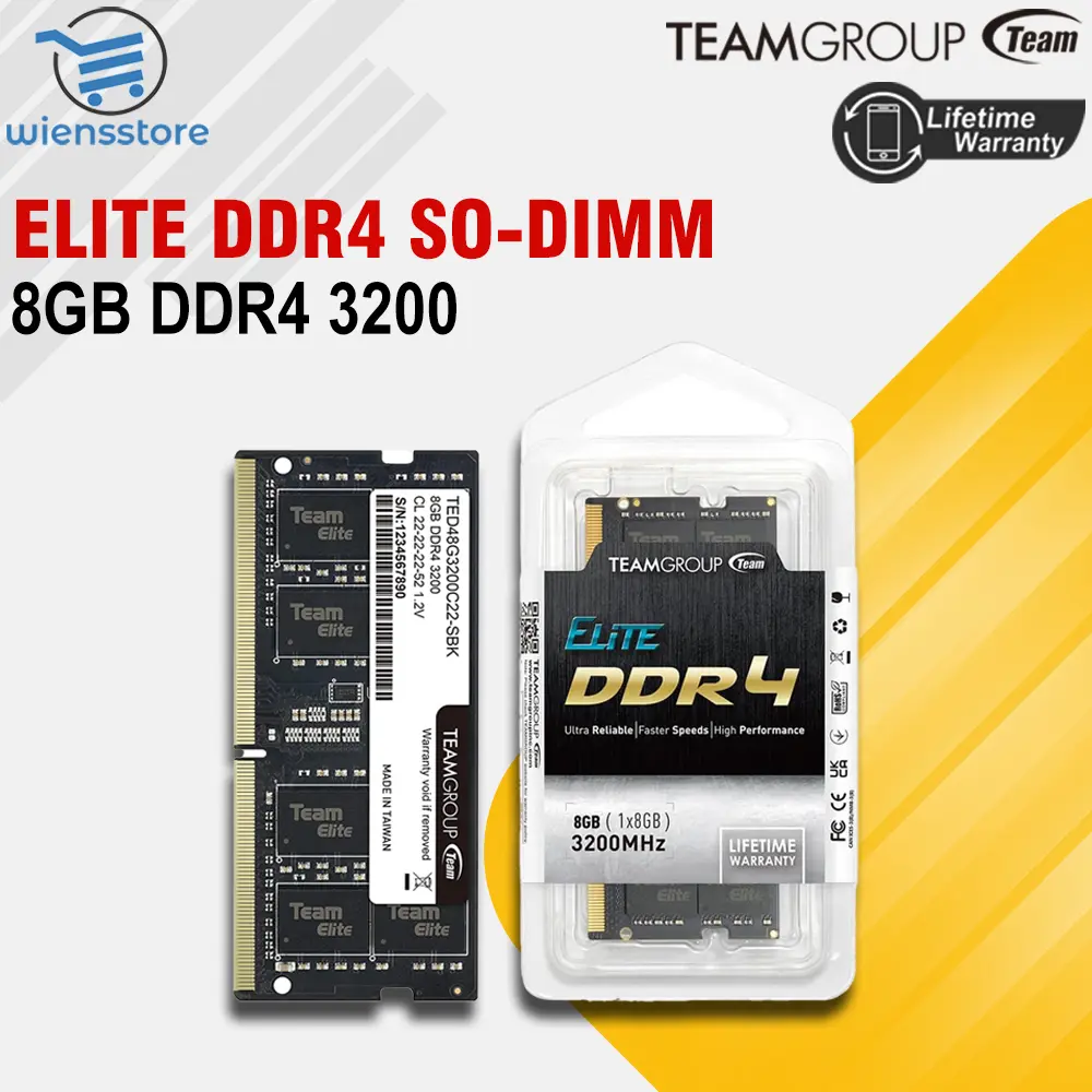 Team Elite 8GB DDR4 PC 3200 Sodimm - Memori Ram Laptop