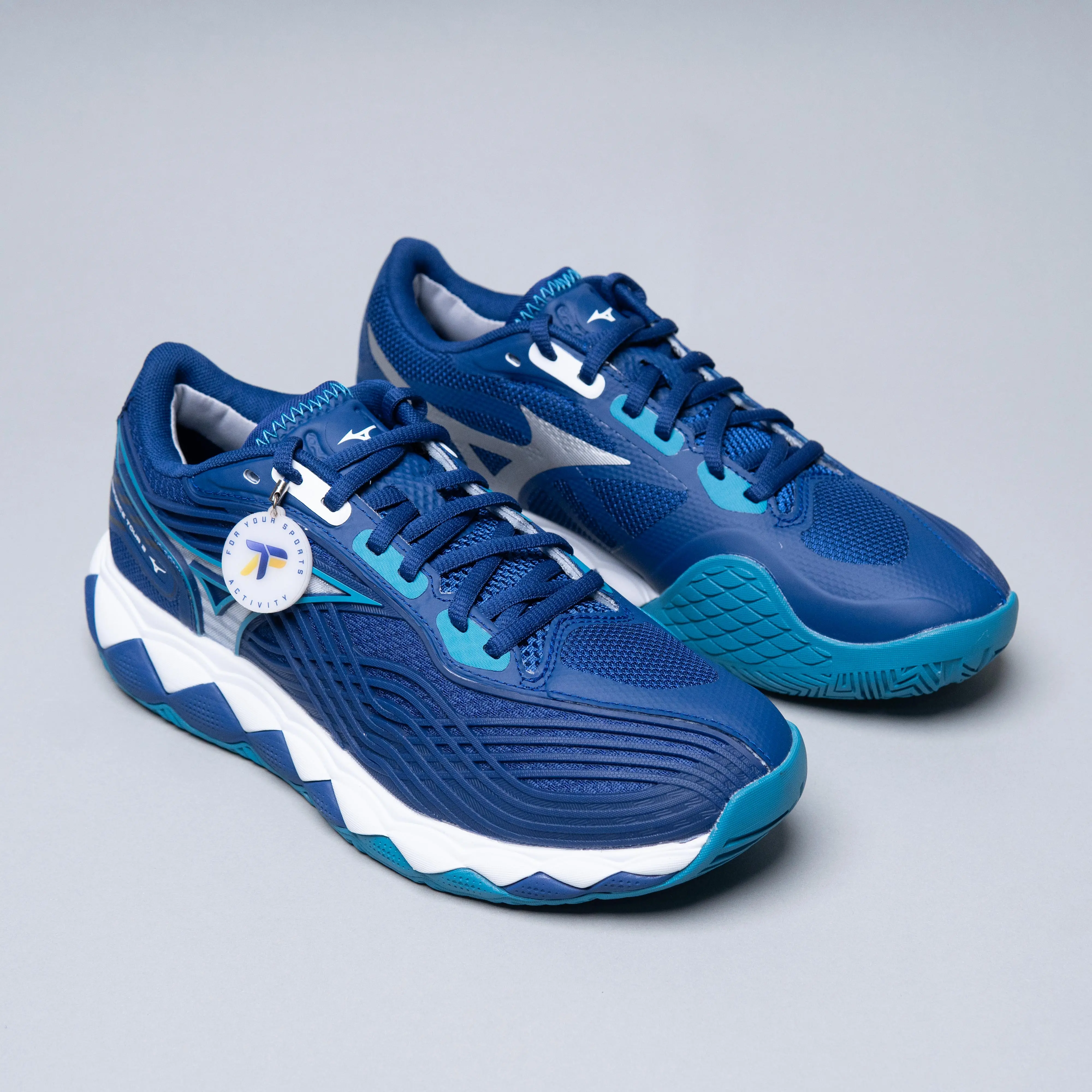 Sepatu Tenis Tennis Shoes Mizuno Wave Enforce Tour 2 AC Bellwether Blue/White/Fjord Blue