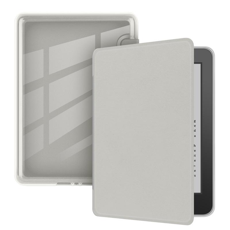 Kindle 2024 Paperwhite Gen 12th & Basic Cover Case Denim Fabric Leather Both Sides & Transparent