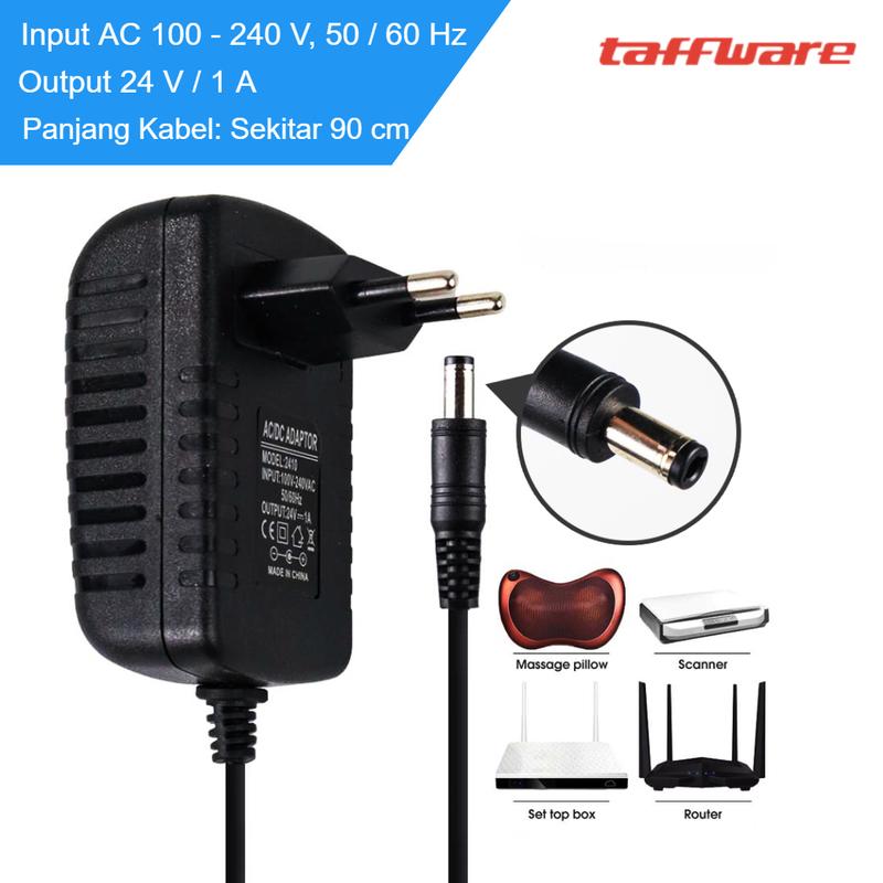 Adaptor Adapter STB CCTV ROUTER MODEM Power Supply AC To DC 24V 1A LED ...
