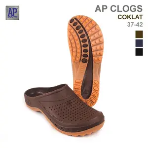 AP Boots CLOGS Coklat,Hitam,Navvy / Sepatu Slip On PVC Shoes Karet