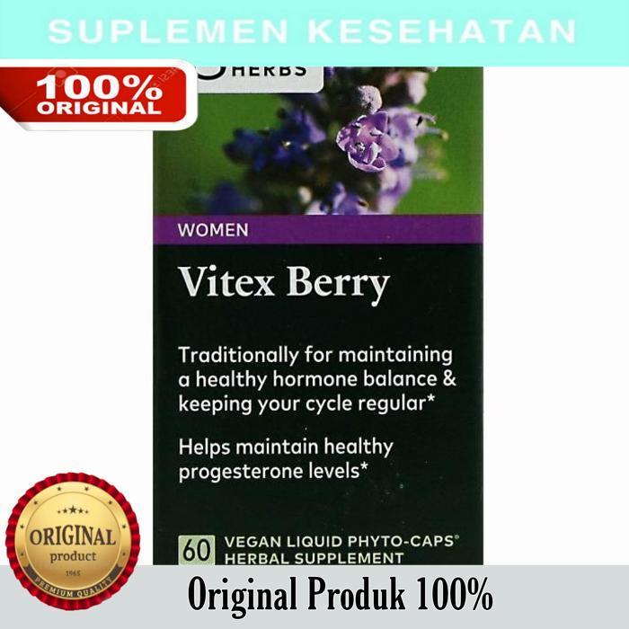Gaia Herbs Vitex Berry 60 Vegan Caps -Suplemen Pelancar Menstruasi Pms