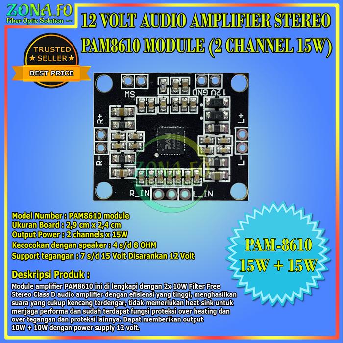 Pam Audio Module Promo PAM8610 Amplifier Board PAM 8610 Sound Good Quality / Modul ...
