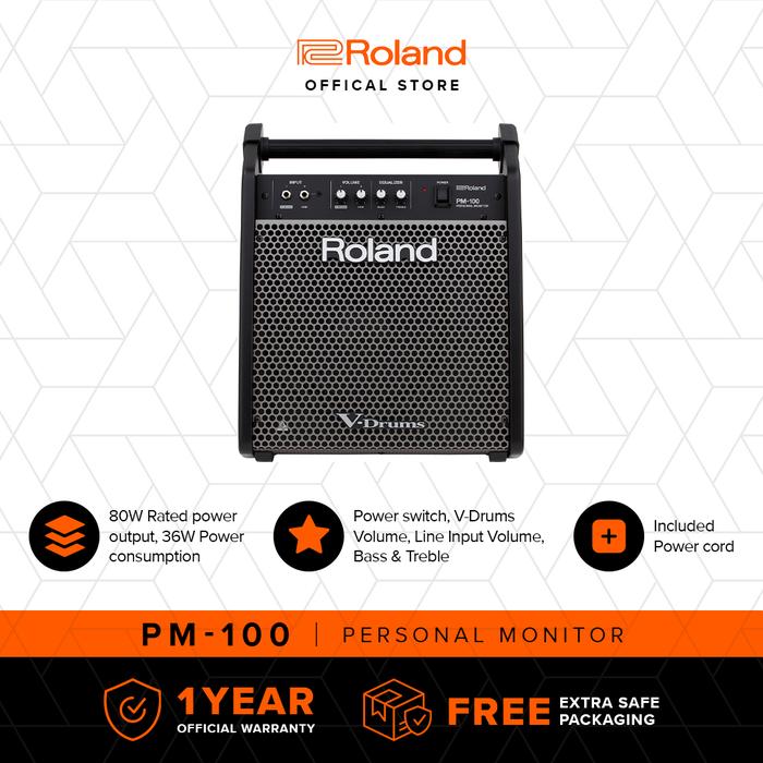 Gambar Roland PM-100 Personal Monitor Amplifier Drum Elektrik 80 Watt dari Roland Official Store Kota Tangerang Selatan Tokopedia