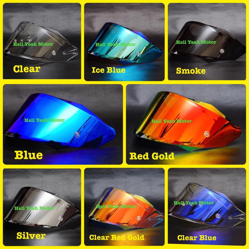 Visor KYT R2R Visor Iridium R2R Red Gold Blue Clear Smoke Silver Ice ...