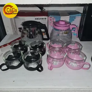 Cangkir Set/TeaPot 198 isi 5 PCS Kaca