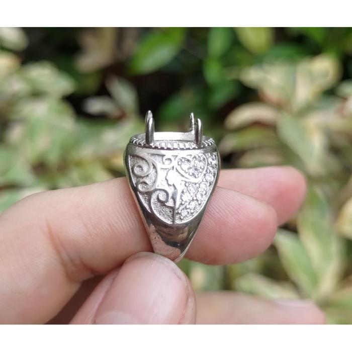 Gambar Ring Cincin Emban Alloy Chrome Perak ALL002 Mewah Kombinasi Zircon Indah dari CNC phoneshop Kota Administrasi Jakarta Pusat Tokopedia