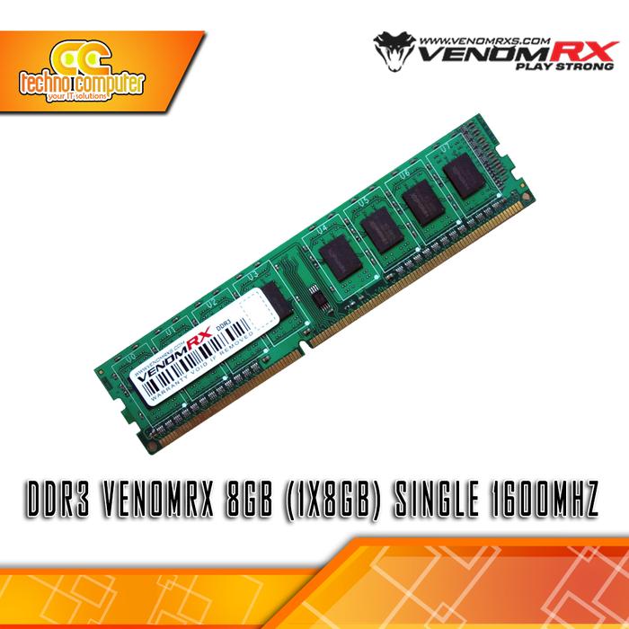 Gambar RAM DDR3 VENOMRX 8GB (1x8GB) Single 1600Mhz dari Techno Computer Bali Kota Denpasar Tokopedia