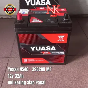 Aki Mobil Yuasa NS40 32B20R MF 12V 32Ah Accu Kering Siap Pakai