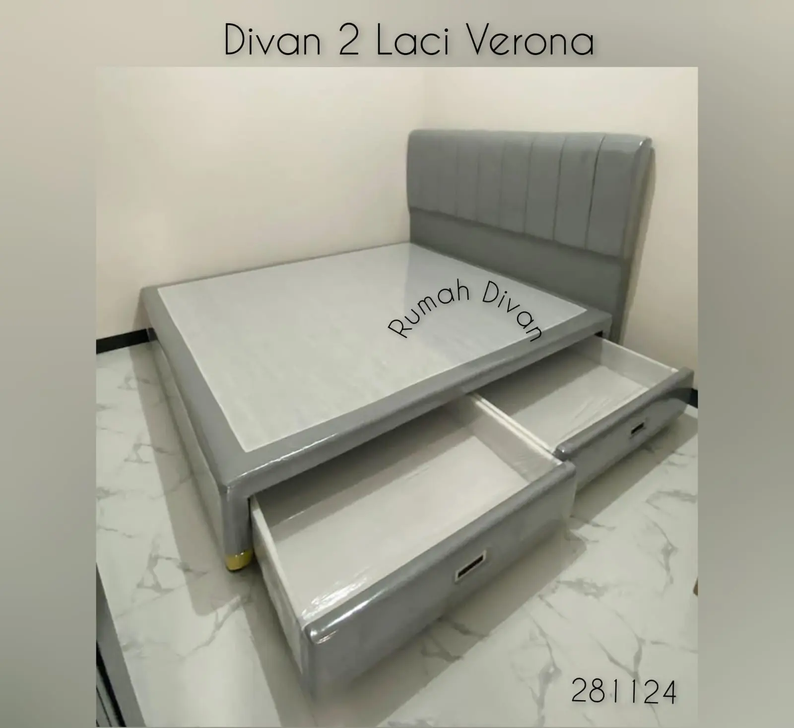 Divan Dipan Tempat Tidur by RUMAH DIVAN 2 Laci Besar UK.180X200