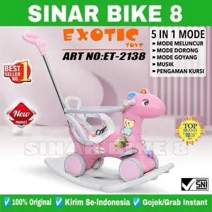 Mainan Kuda Jungkit Anak EXOTIC ET 2138 Ride On Model Dino Ayunan