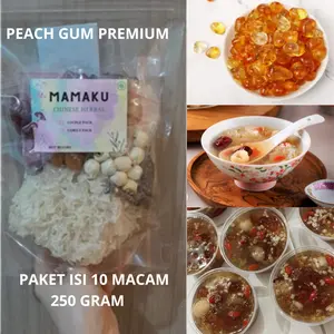 MAMAKU Paket Dessert Peach Gum / Tao Jiao Kualitas Super Family Pack 250 Gr