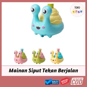 Mainan Edukasi Anak Siput Berjalan Happy Snail /Mainan Tekan Berjalan Tanpa Baterai