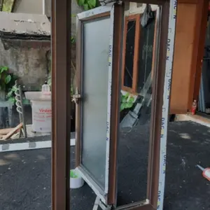 JENDELA ALUMUNIUM CASEMENT 80X40 1 Kaca   Tingal Pasang Free Peking   Kayu