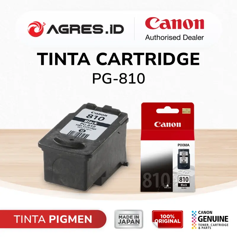 Tinta Original Canon 810 Black PG810 - Tinta Canon iP2770 MP258 MP287 MP496 MP497 MX366 - Tinta Cartridge Katrid 0