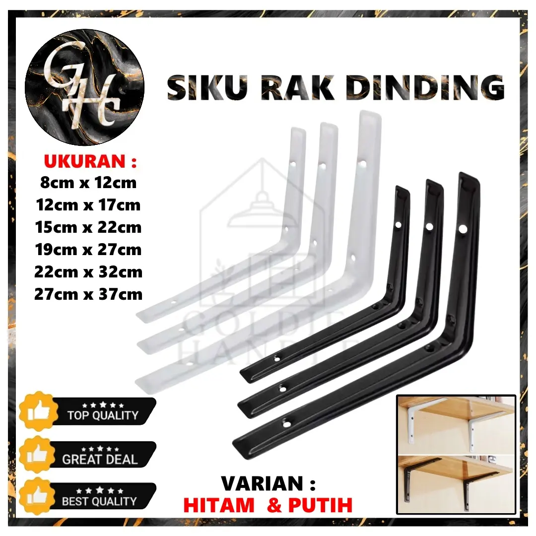Bracket Siku Dinding Untuk Papan Rak Kayu Siku Rak Besi Buku L Bracket ...