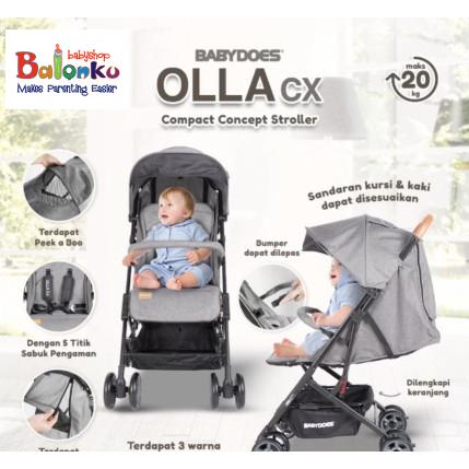 Gambar Stroller Babydoes Olla CX / Kereta Bayi / Cabin size dari Balonku Babyshop Udayana Kota Denpasar Tokopedia