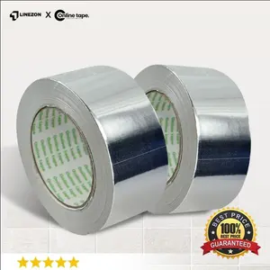 Lakban Alumunium Foil 2" X 30 M Aluminium Tape 45mm / Penambal Panci / lakban tahan panas waterproof