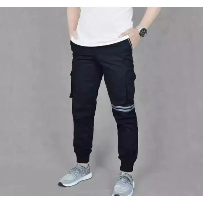 Celana Rip Cargo Pdl Panjang Pria Cowok Lelaki Dewasa Katun Stretch 2022 Pinggang Karet Bawah Melar Joger Tali Kolor Gunung Tactical Santai Hitam Item Black Cokelat Krem Mocca Moka Abu 8