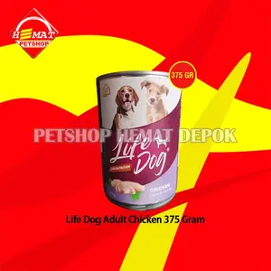 Makanan basah Wet food Anjing kaleng Life dog 375 gram Non Pedigree