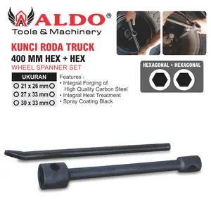 KUNCI RODA TRUCK 400 MM HEXAGONAL + HEXAGONAL  ( 6/6PT)  / WHEEL SPANNER SET / KUNCI RODA UNTUK BAN TRUCK ( 6/6PT) MERK ALDO