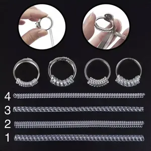 Ring Sizer / Ring Adjuster / Ring Tightener Pengecil Ukuran Cincin Bahan Silikon Transparan Spiral APPLE