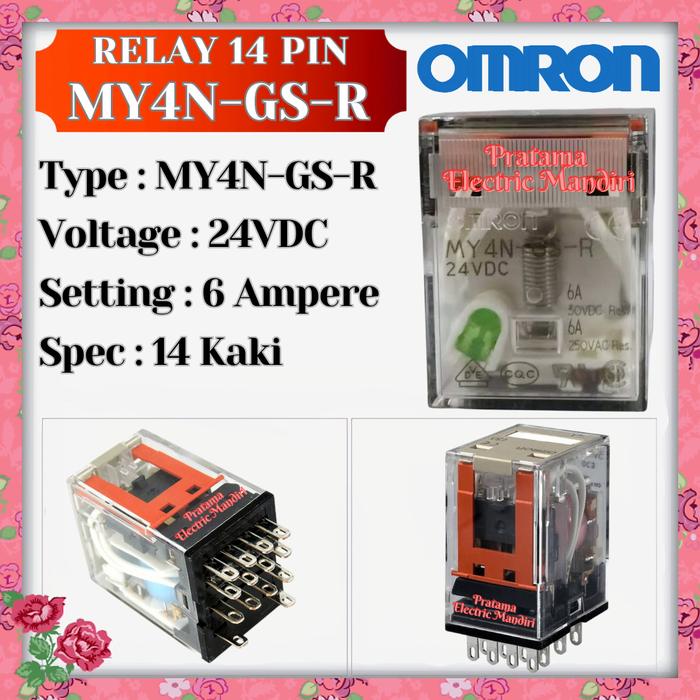 Jual [OMRON] OMRON RELAY MY4N MY4N-GS MY4N-GS-R 6A 14 KAKI 14 PIN 24V ...