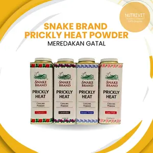 SNAKE BRAND PRICKLY HEAT POWDER Aneka Aroma - Meringankan gatal biang keringat - Varian -