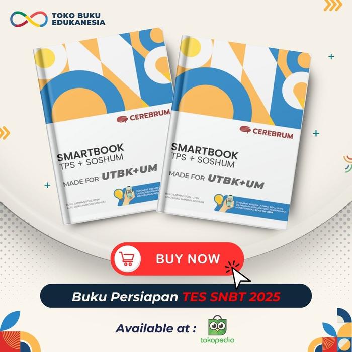 Gambar Buku SNBT UM (ujian mandiri) 2024 - Cerebrum "SMARTBOOK SNBT 2024" Bank Soal TPS + TKA SOSHUM dari Toko Buku Edukanesia Kab. Bandung Tokopedia