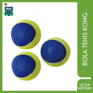Mainan gigitan anjing - Bola kong ultra squeaker air balls size M - dog toy